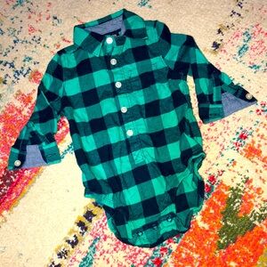 🧜🏼‍♀️3 for $15 item!🧜🏼‍♀️ plaid button up onsie